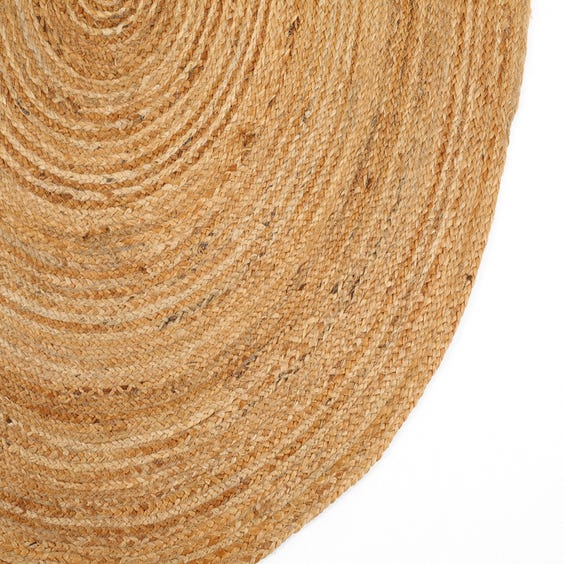 image of Small natural jute circular rug