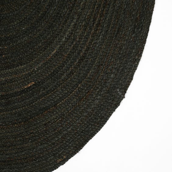 image of Natural jute charcoal rug