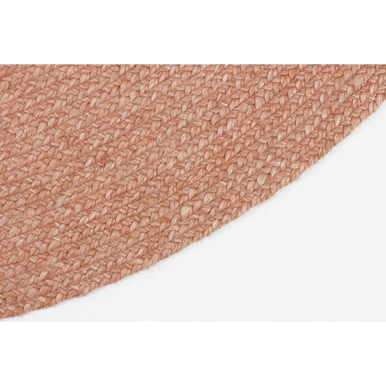 image of Dusky pink woven circular rug