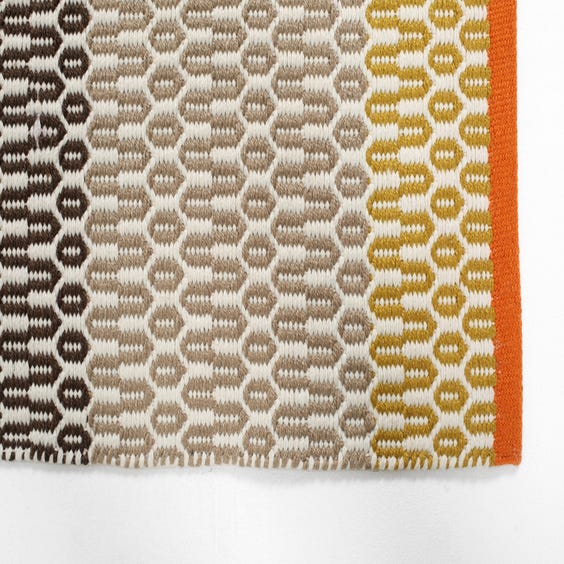 image of Ochre yellow and taupe grey runner