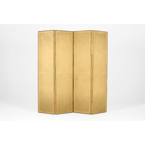 image of Midcentury pale gold woven screen