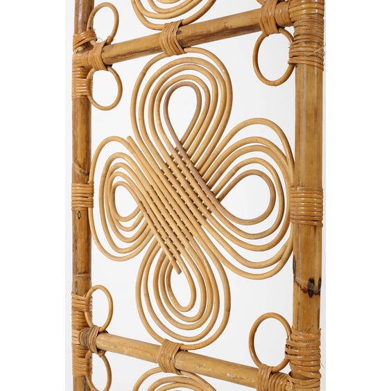 image of Midcentury rattan floral screen