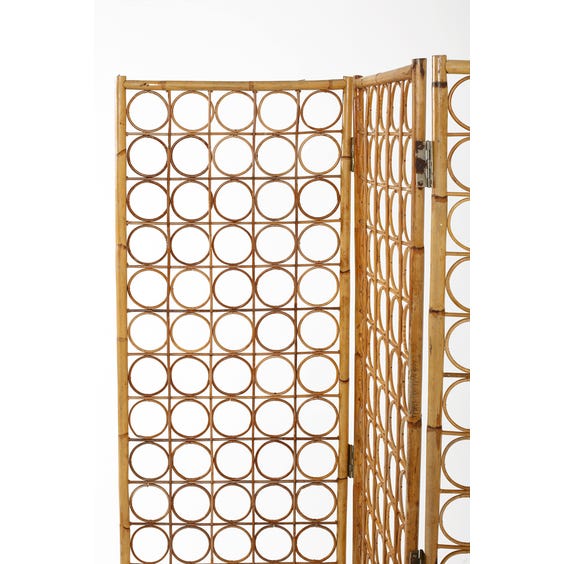 image of Midcentury decorative rattan screen