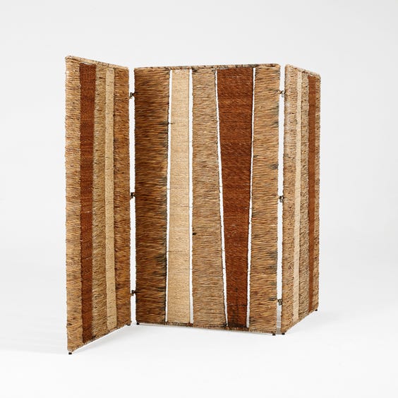 image of Midcentury French raffia and rush screen