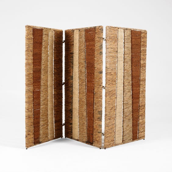 image of Midcentury French raffia and rush screen