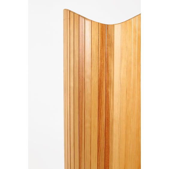 image of French slatted pine tambour screen
