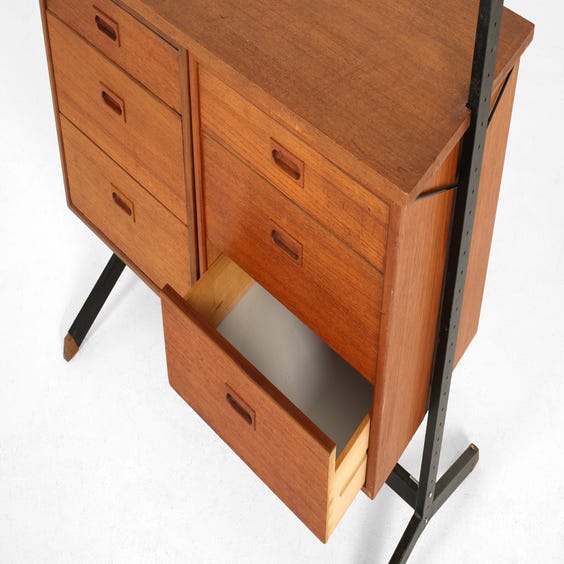 image of Ladderax style vintage shelving unit