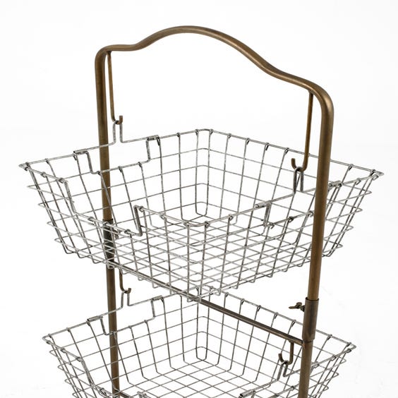 image of Industrial hanging basket shelves