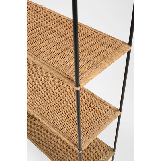 image of Natural wicker shelving unit