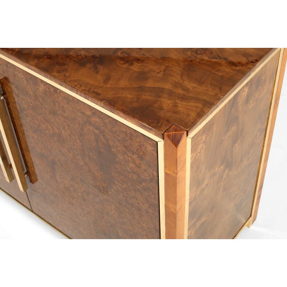 image of Walnut and brass drinks cabinet