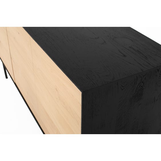image of Modern ebonised oak sideboard
