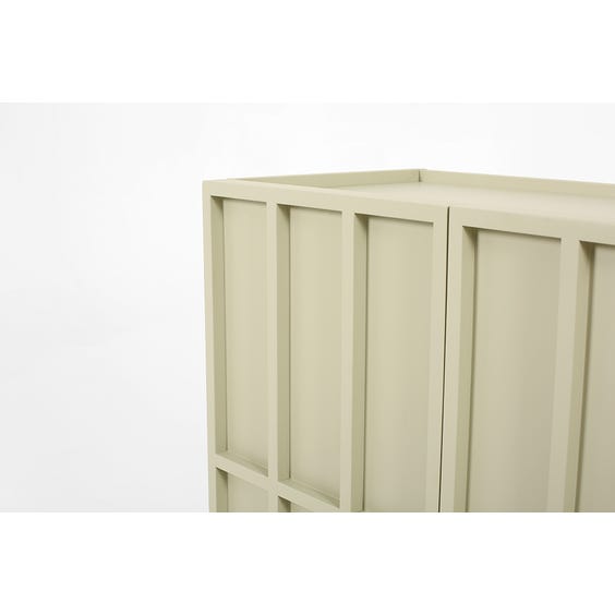 image of Modern small pastel green square sideboard
