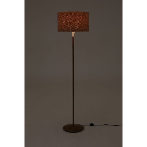 image of Conran walnut pole floor lamp