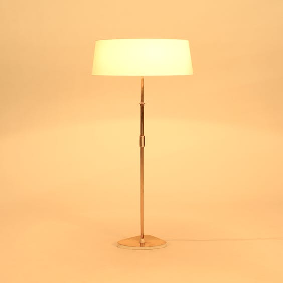 image of Midcentury brass plectrum base lamp