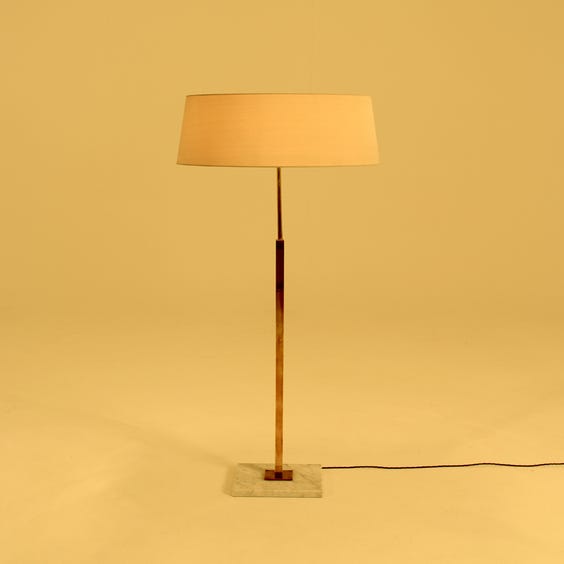 image of Brass and marble column floor lamp