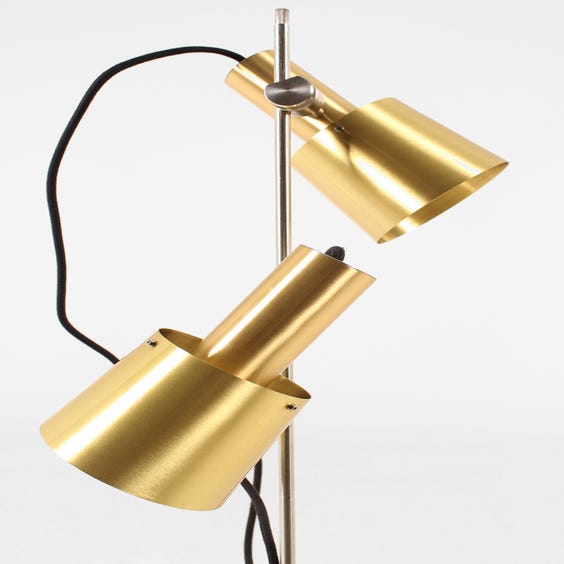image of Brass twin head standard lamp