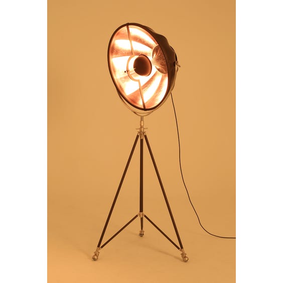 image of Matt brown metal fortuny lamp