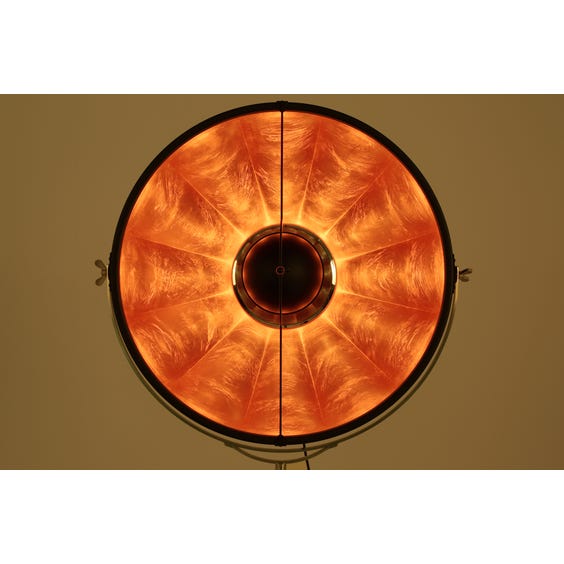 image of Black and copper fortuny lamp