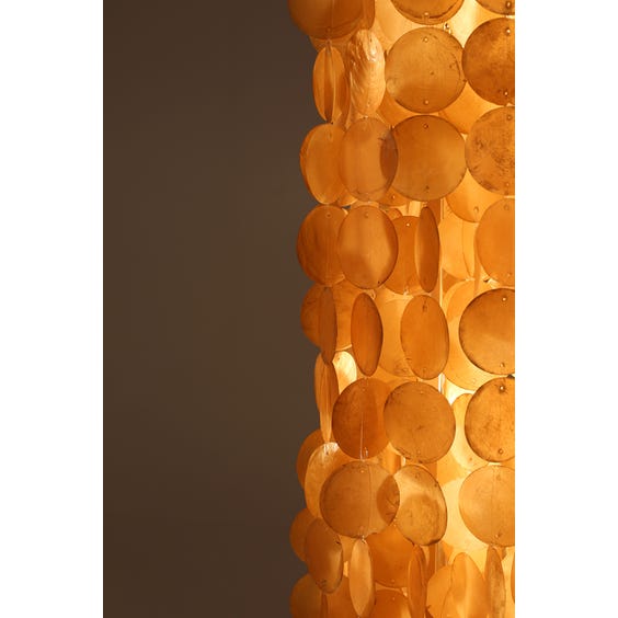 image of Amber pearl disc standard lamp