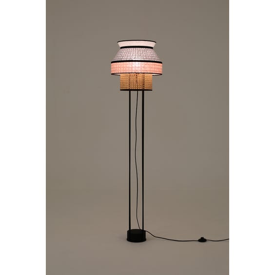 image of Modern canework standard lamp