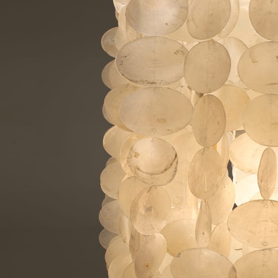 image of White pearl disc standard lamp