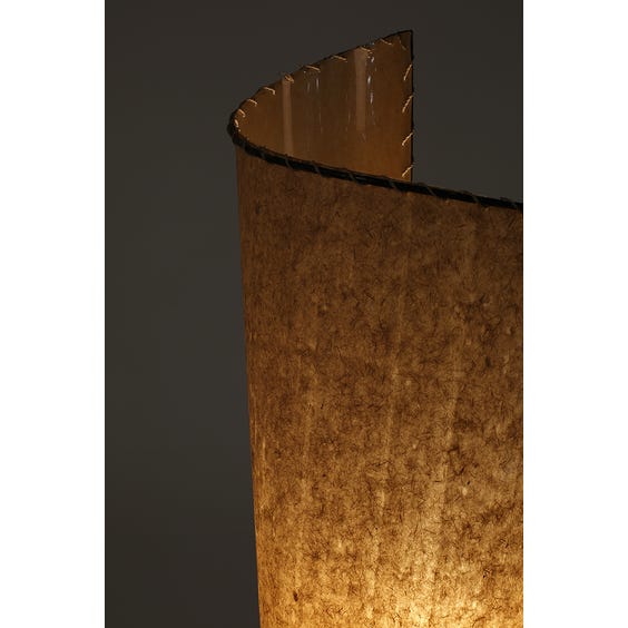 image of Midcentury wave parchment floor lamp