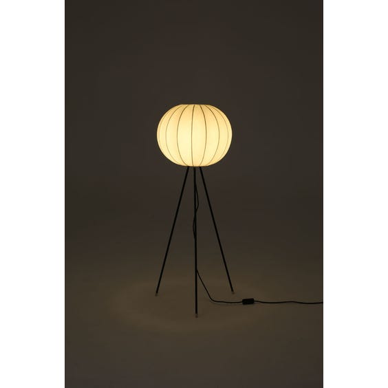 image of Midcentury Italian Castiglioni vellum pumpkin lamp