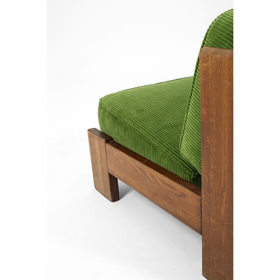 image of Green jumbo cord sofa