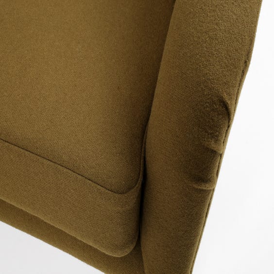 image of Midcentury moss green sofa