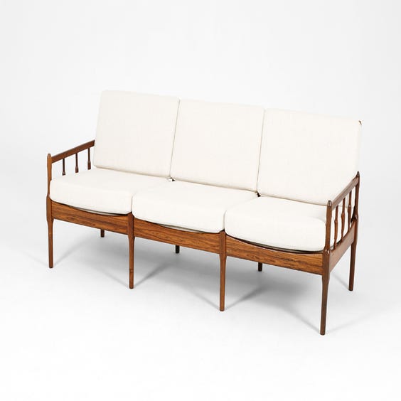 image of Danish rosewood boucle sofa