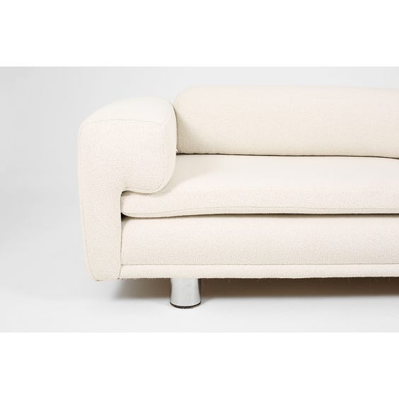 image of Large off white boucle sofa