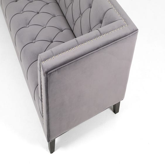 image of Modern grey three seater sofa