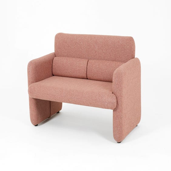image of Dusky pink two seater sofa