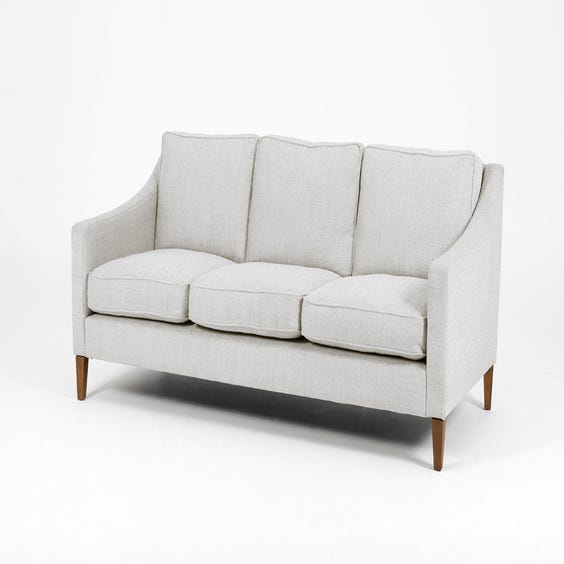 image of Off white and grey woven sofa