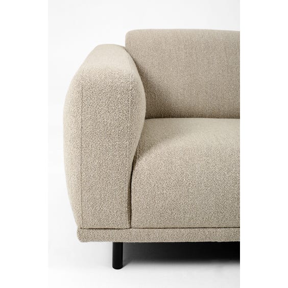 image of Modern oatmeal boucle sofa