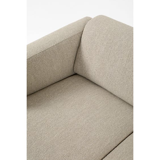 image of Modern oatmeal boucle sofa