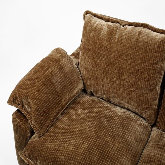 image of Moss brown jumbo cord sofa