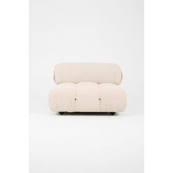 image of Modular sofa 1970's padded oyster low centre section