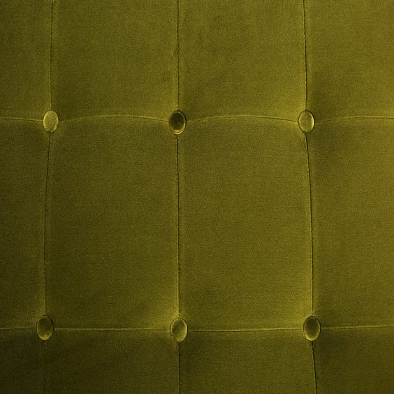 image of Moss green buttoned velvet sofa