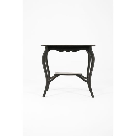 image of Black wood bow legged table