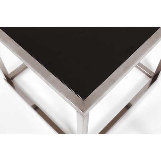 image of Reversible glass steel side table