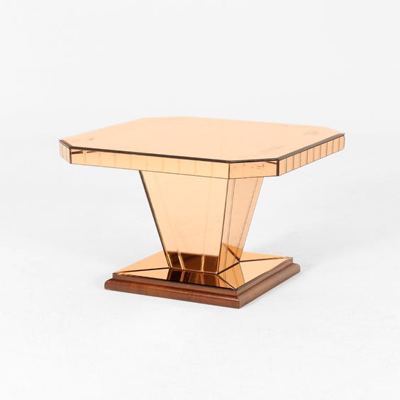 image of Art Deco peach tinted table