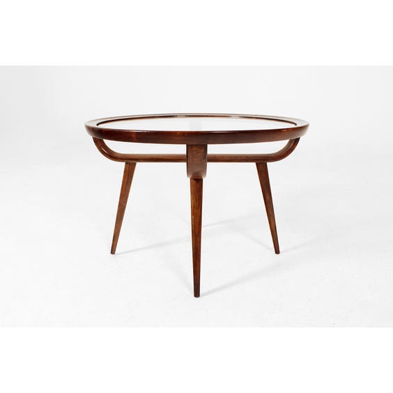 image of Italian wood circular side table