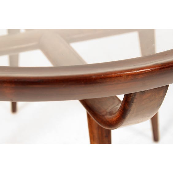 image of Italian wood circular side table