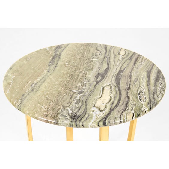 image of Green marble top side table