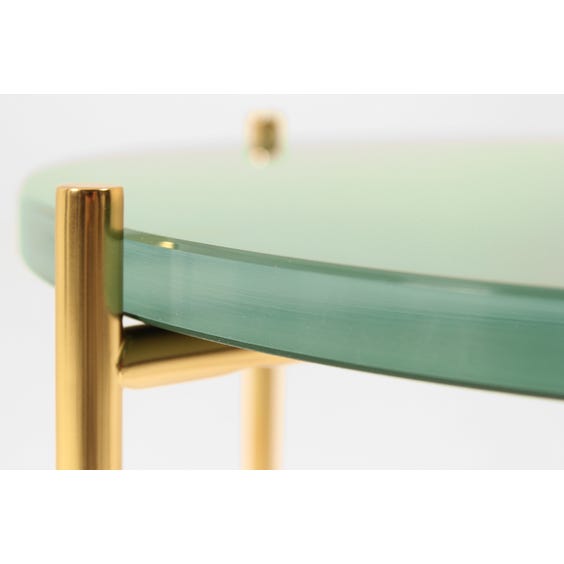 image of Danish pastel emerald glass side table