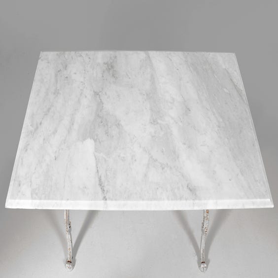 image of Vintage marble top garden table
