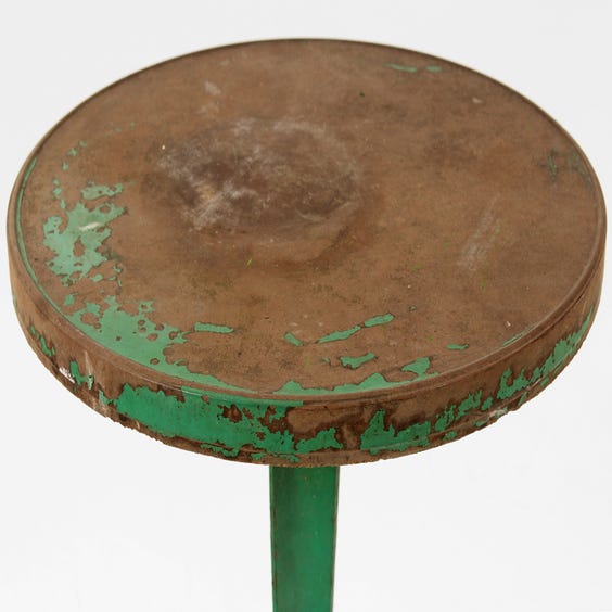 image of Distressed green occasional table