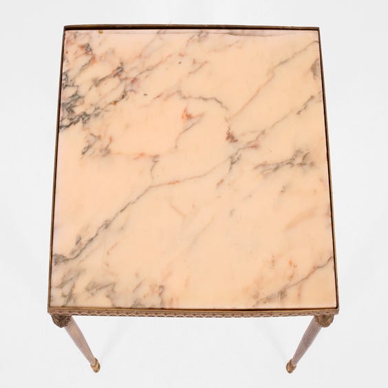 image of Medium cream marble side table