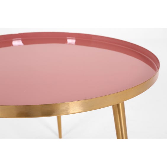 image of Small brushed brass side table